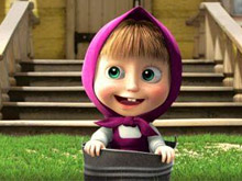 Маша в ведерке раскраска