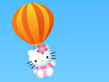 Хелло Китти на воздушном шаре