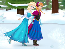 Холодное сердце: Эльза и Анна на коньках