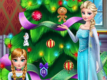 Холодное сердце: Эльза и Анна украшают елку
