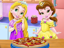 Принцессы Диснея готовят пиццу