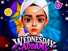 Вэнсдей Адамс в салоне красоты